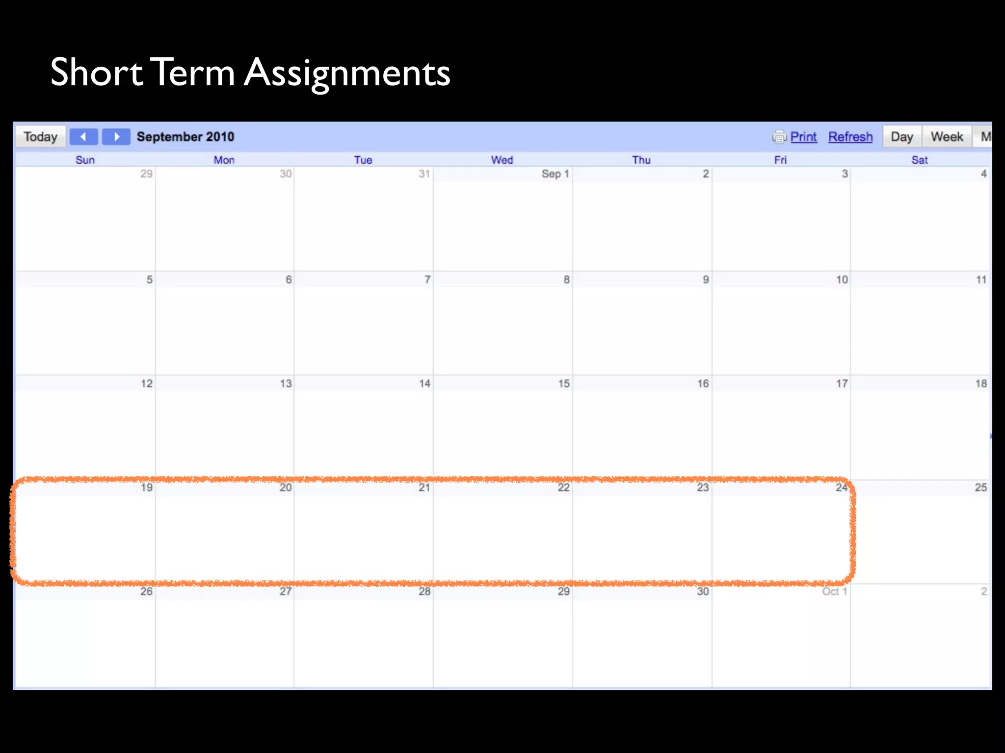 Short Term Assignments
 