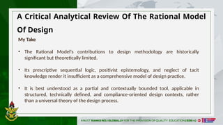 Stone Rational Model RATIONAL VS. ACTION-CENTRIC DESIGN MODELS: A CRITICAL COMPARATIVE ...