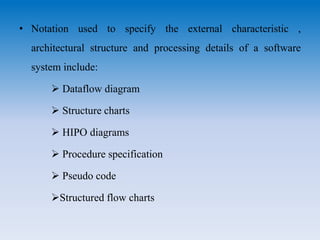 Design notation | PPTX | Programming Languages | Computing