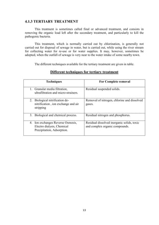 Design of 210 Sewage Treatment Plant | PDF