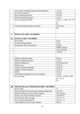 Design of 210 Sewage Treatment Plant | PDF