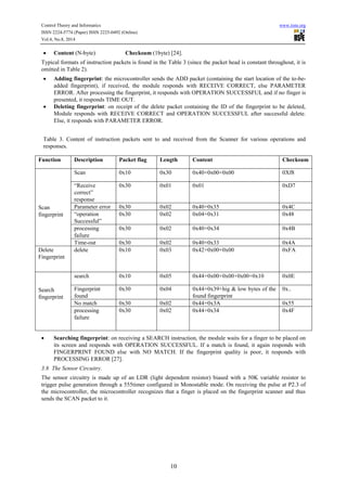 Design of a gsm based biometric access control system | PDF