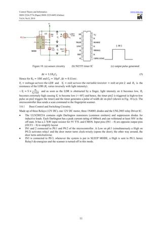 Design of a gsm based biometric access control system | PDF