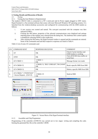 Design of a gsm based biometric access control system | PDF