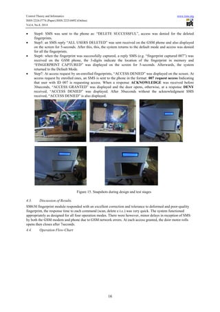 Design of a gsm based biometric access control system | PDF