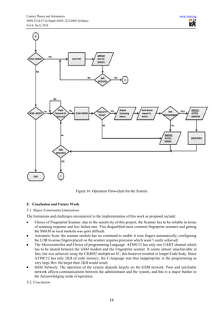 Design of a gsm based biometric access control system | PDF
