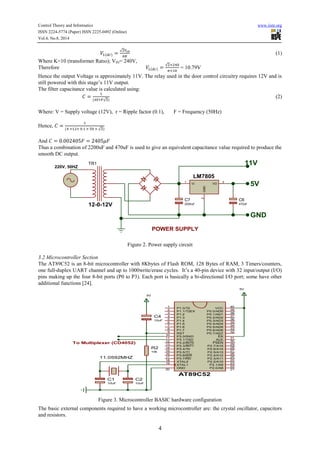 Design of a gsm based biometric access control system | PDF