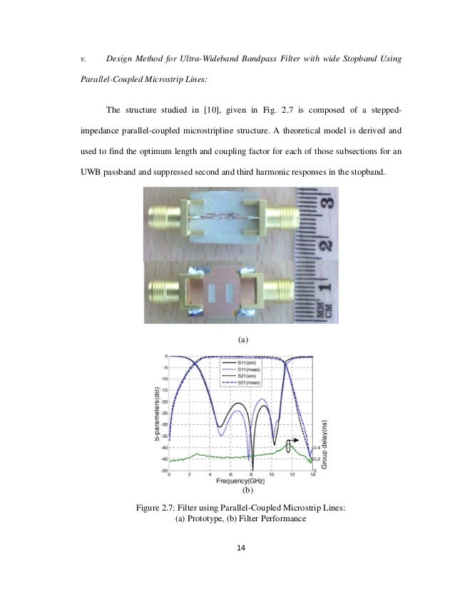 Design of a microstrip bandpass filter for 3.1 10.6 g hz uwb system