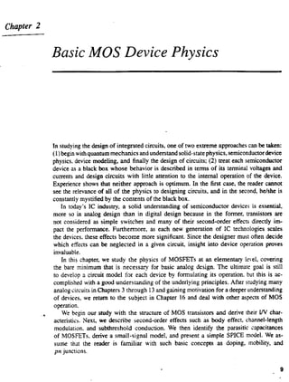 Design of analog cmos integrated circuits | PDF