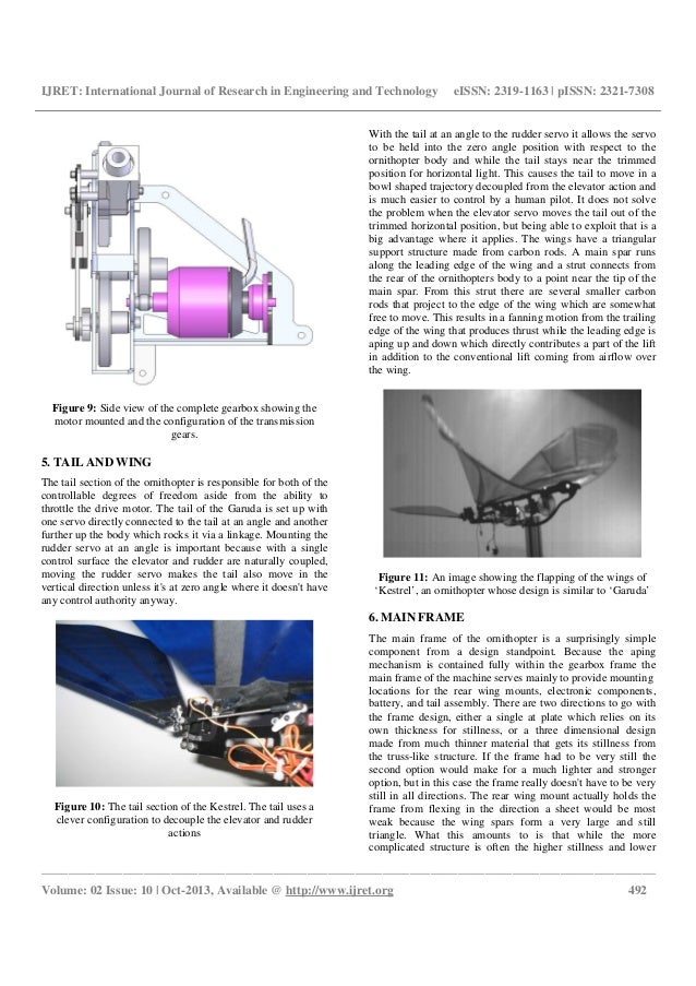 Design of an autonomous ornithopter with live video