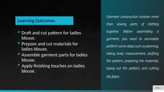 Design of Blouses for Dressmaking Class | PPTX