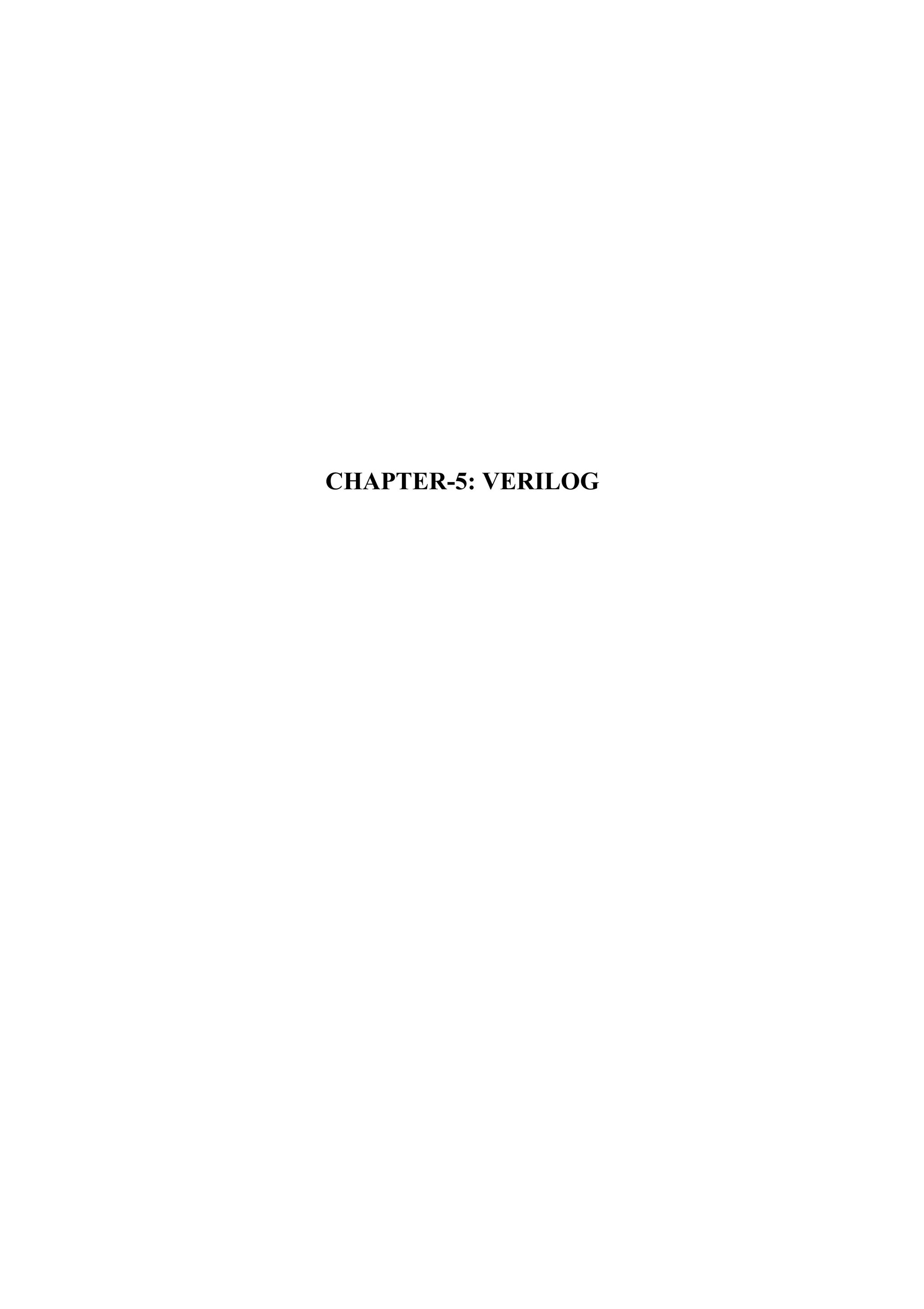 CHAPTER-5: VERILOG
 