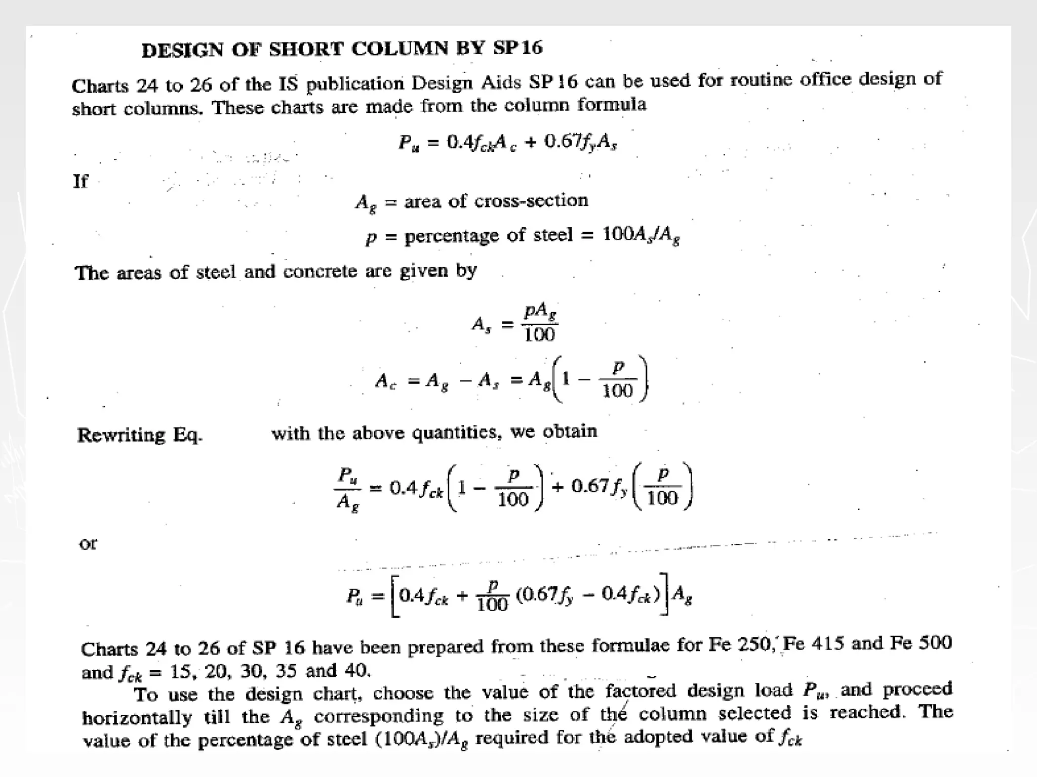 101x2000 Column Method Design of columns axial load as per IS 456-2000 | PPT