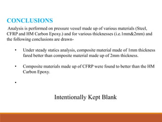 Design of Composite Pressure Vessel | PDF