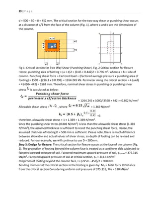 Two Way Shear Design of concrete structure i - ce370 | PDF