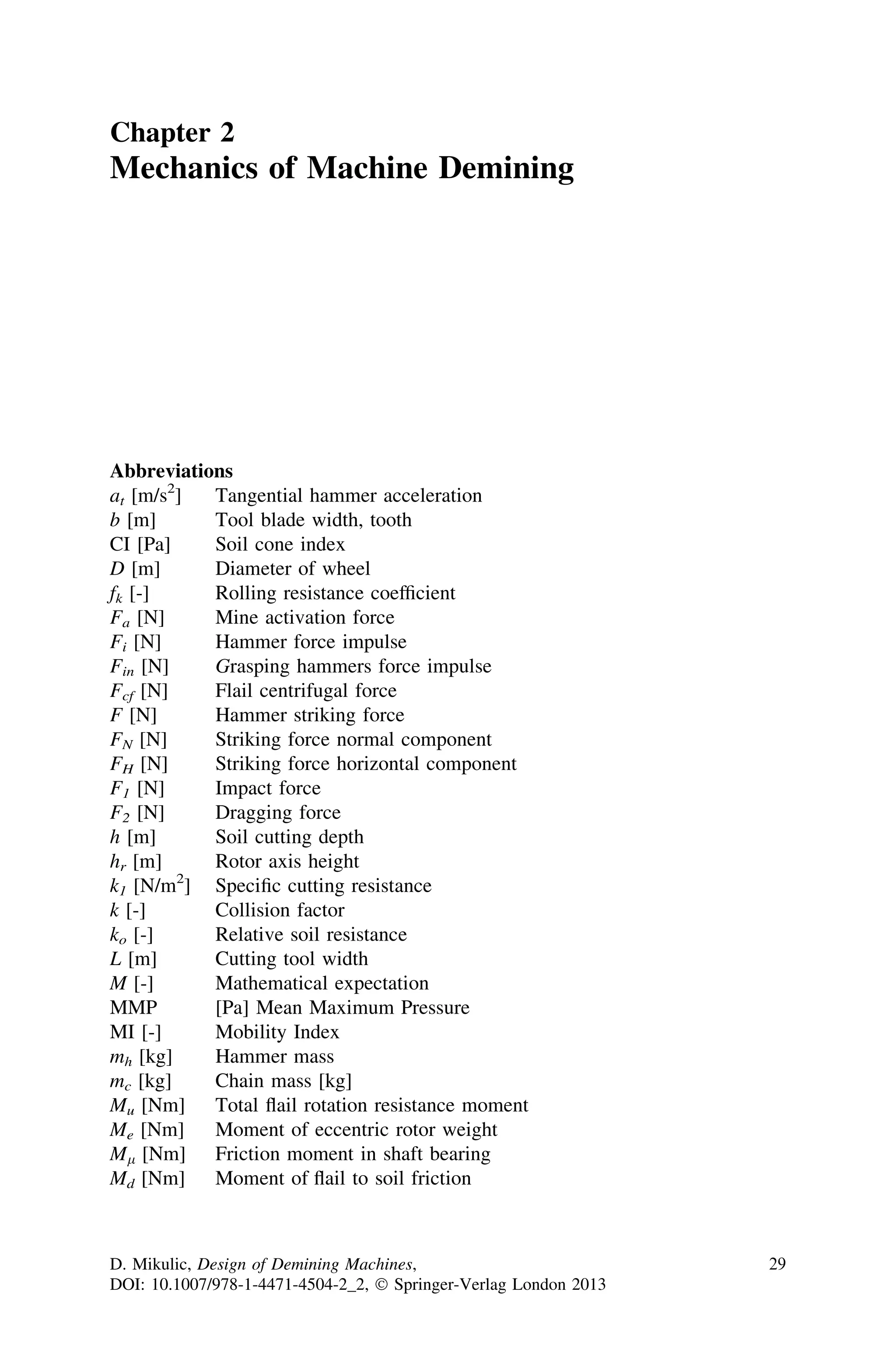 Design of demining machines | PDF