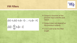 Design of digital filters | PPTX
