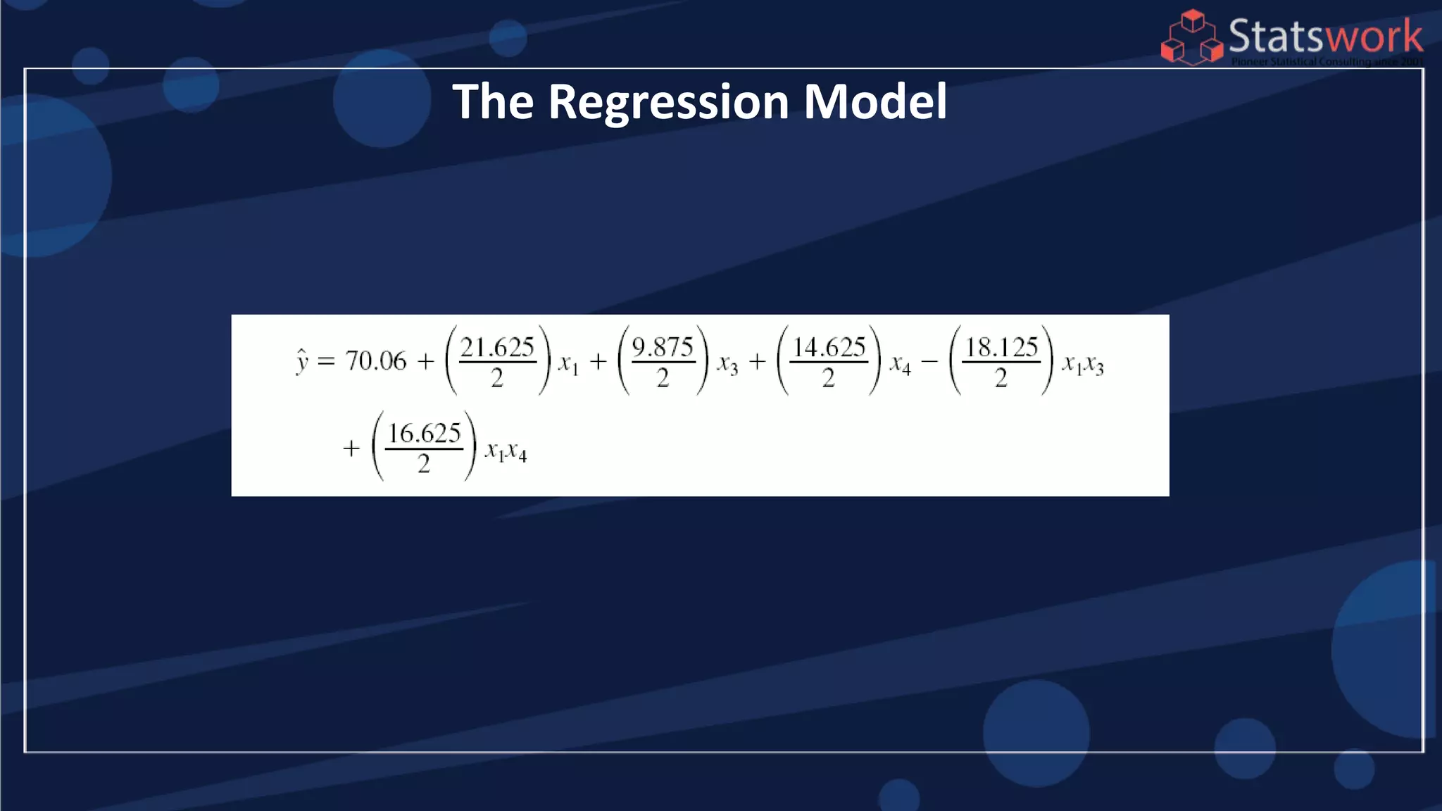 The Regression Model
 