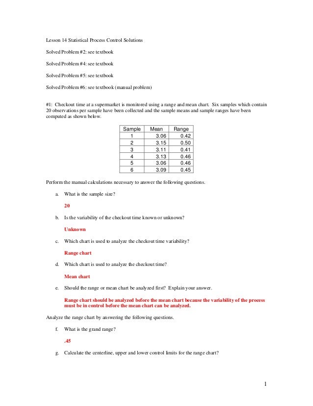 Statistical help thesis quality control