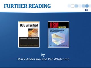 FURTHER READING
by
Mark Anderson and Pat Whitcomb
66
 