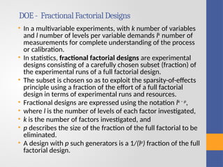 Design of Experimentation on research proposal | PPTX