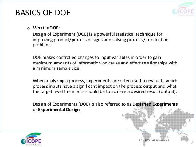 Design of experiments