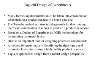 Design of experiments | PDF