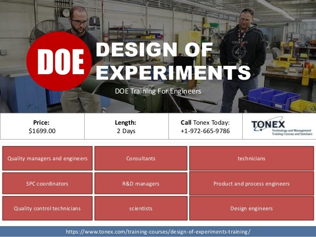 Design Of Experiments Doe Training For Engineers