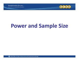 Power and Sample SizePower and Sample Size 
 