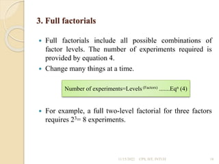 Design of Experiments (DOE) | PPTX