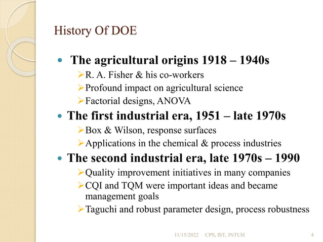 Design of Experiments (DOE) | PPTX