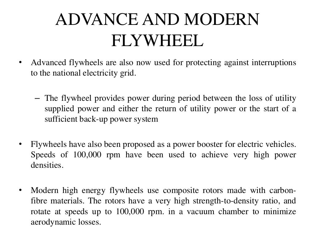 Design of flywheel