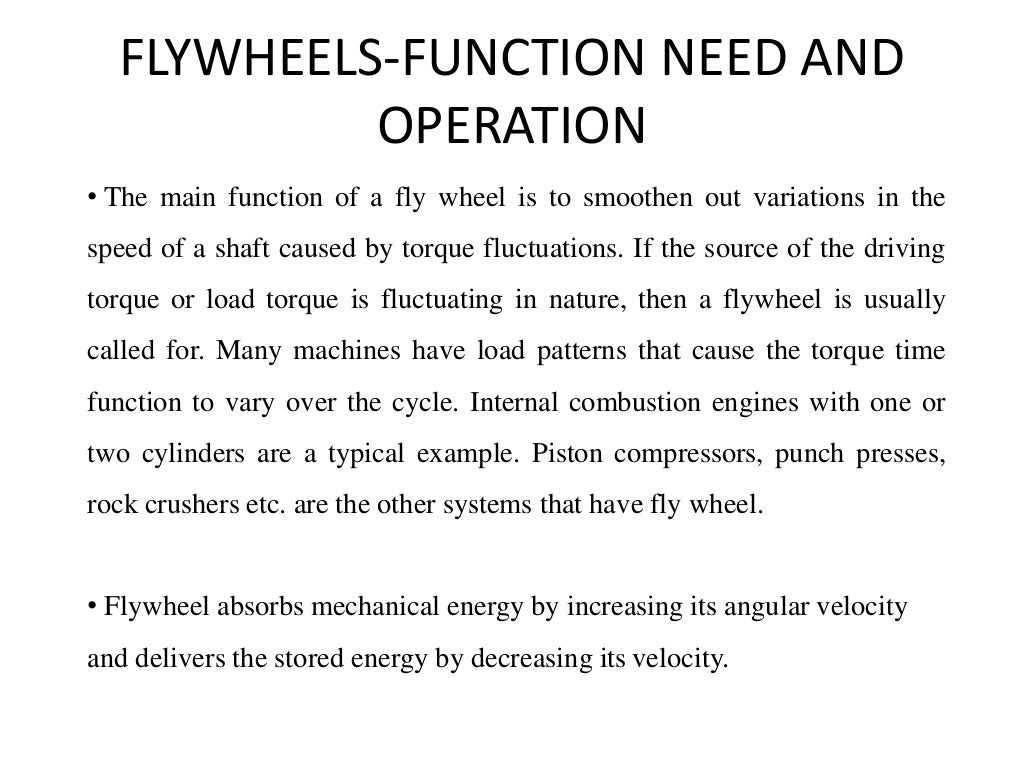 Design of flywheel