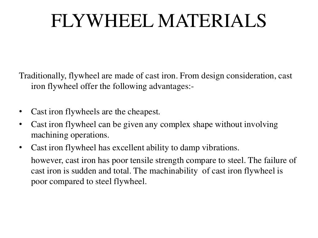 Design of flywheel