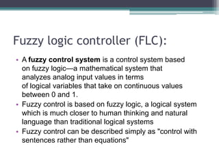 Fuzzy Control Language Design of fuzzzy pid controller for bldc motor | PPTX