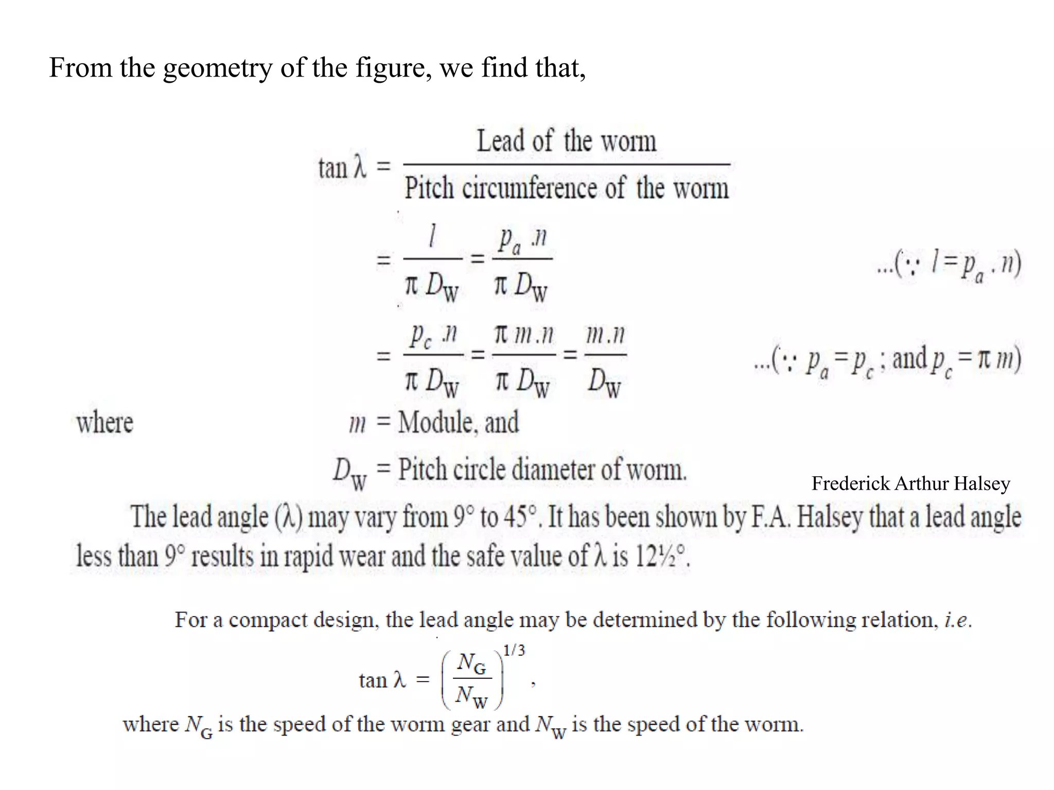 From the geometry of the figure, we find that,
Frederick Arthur Halsey
 