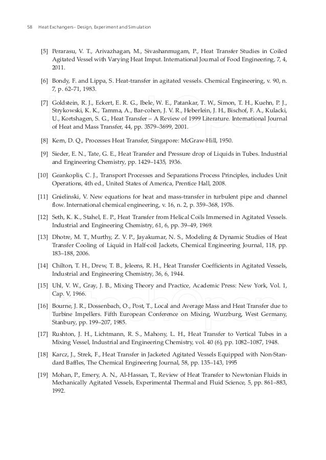 Design Of Heat Transfer Surfaces In Agitated Vessels
