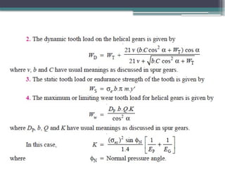 Design of helical gears with insights into procedure | PPTX