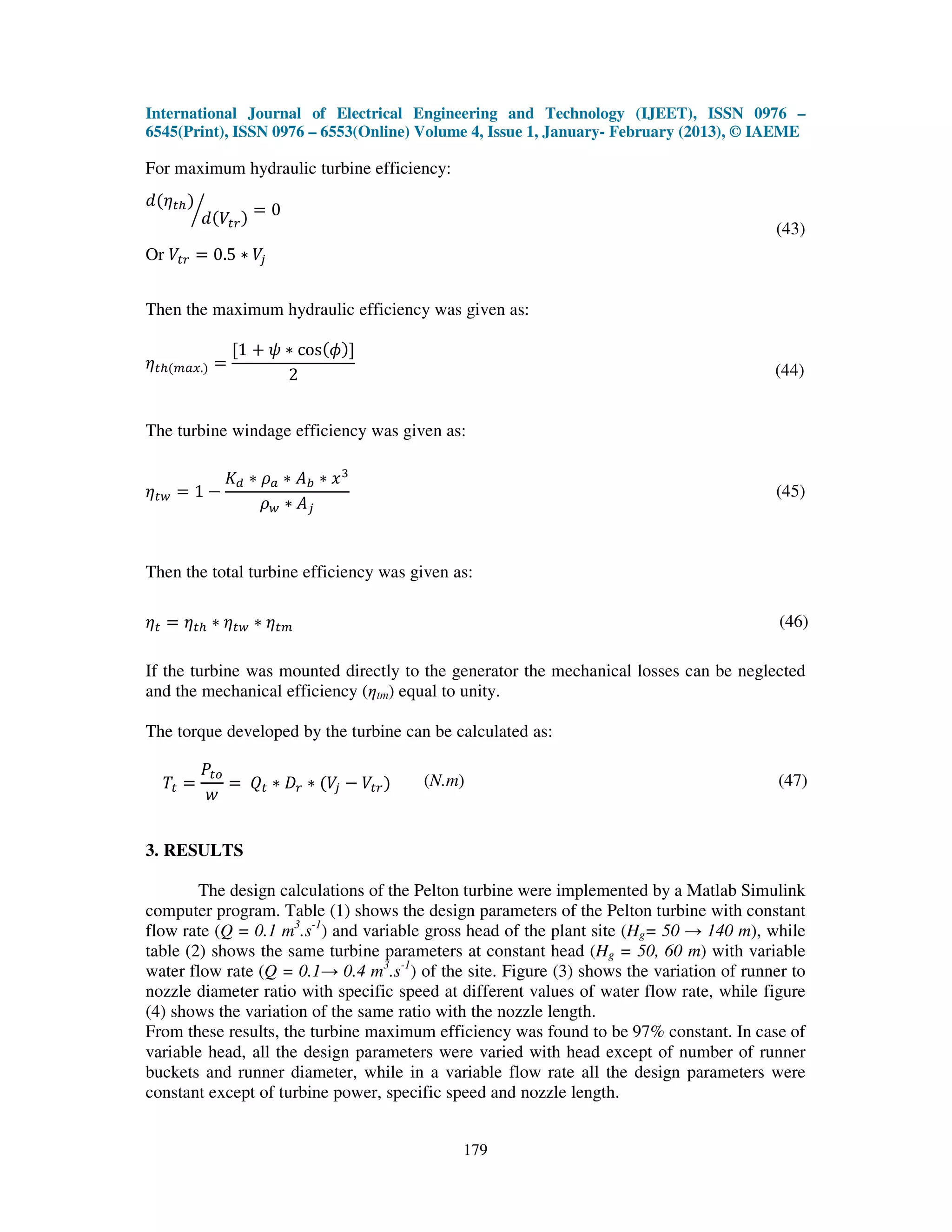 Design of high efficiency pelton turbine for micro hydropower | PDF