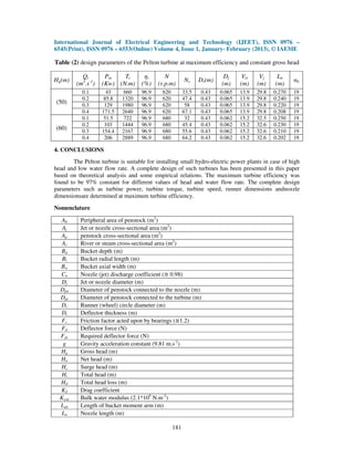 Design of high efficiency pelton turbine for micro hydropower | PDF