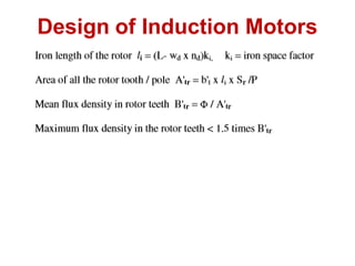Design of Induction Motors with construction | PDF