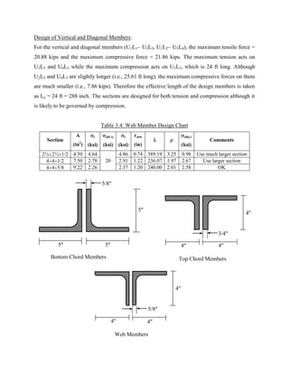 Web Member Design of Industrial truss, mechanism of truss | PDF