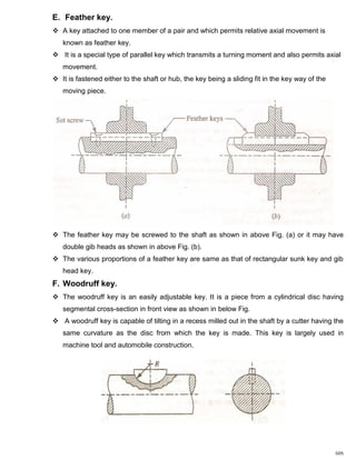 Design of Keys.pdf useful for mechanical engineering students | PDF