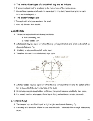Design of Keys.pdf useful for mechanical engineering students | PDF