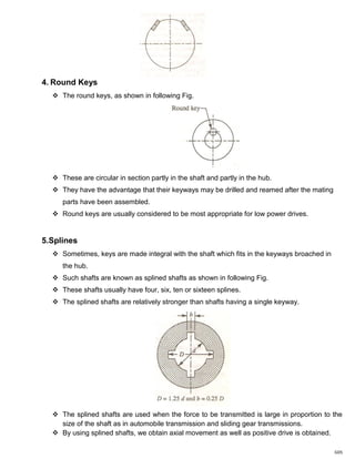 Keys In Engineering Design of Keys.pdf useful for mechanical engineering students | PDF