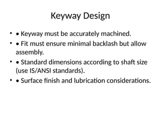 Keyway In Engineering Design Design_of_Keys_and_Couplings_basic and Introduction | PPTX