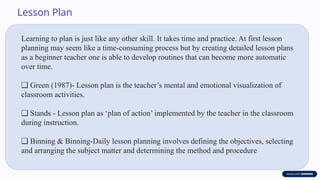 Lesson Visualisation Design of lesson plan and importance - Nivitha.pptx