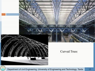 16Department of civil Engineering, University of Engineering and Technology, Taxila
Curved Truss
 