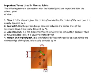 Pitch In Rivets Design of machine members notes part i | PPTX