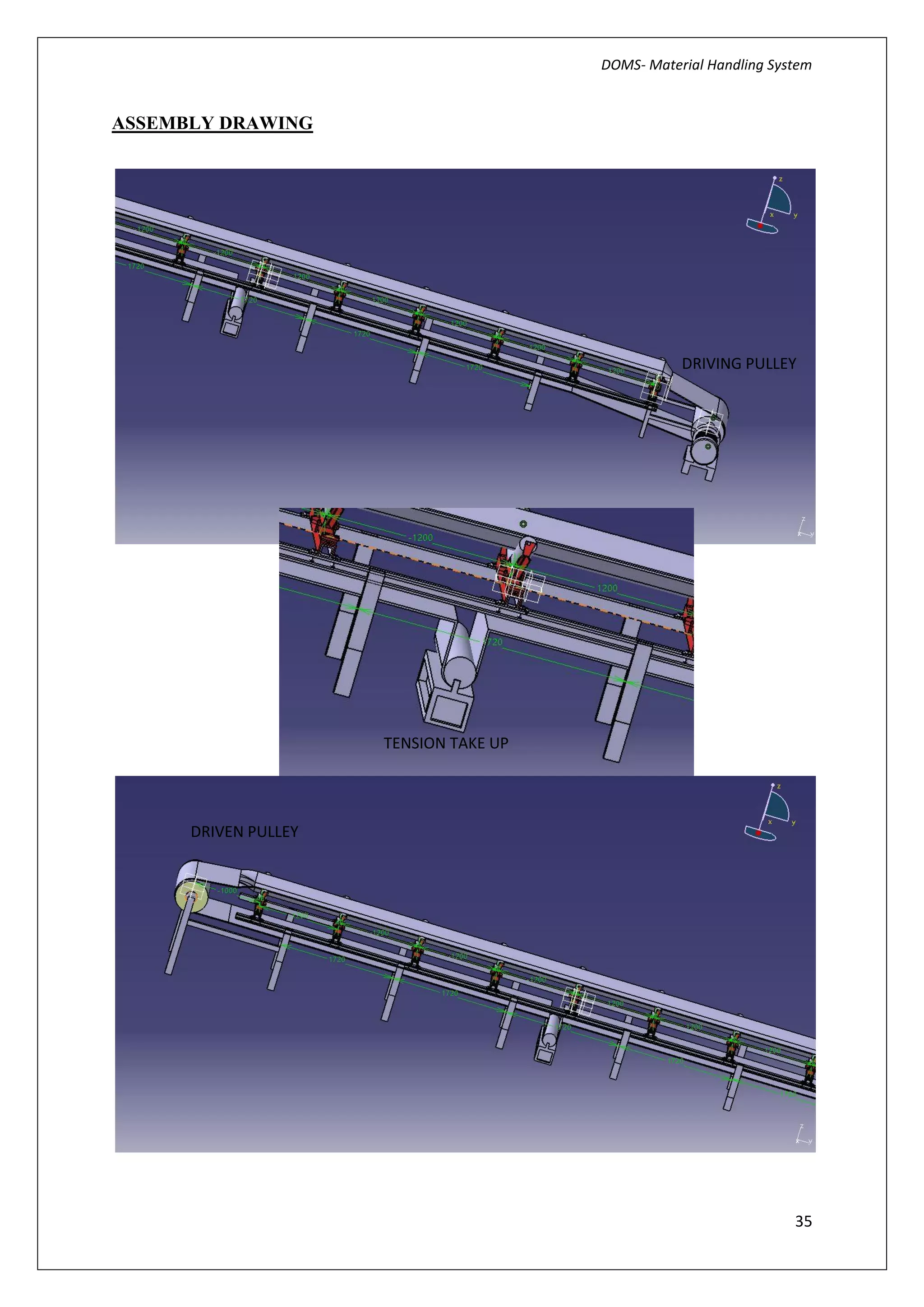 Design of material handling system belt conveyor system for crushed ...